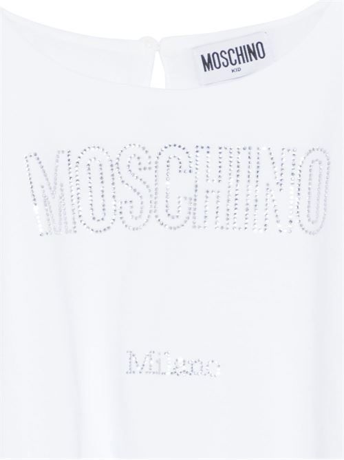 T-shirt bambina Moschino corta bianca MOSCHINO KID-TEEN | HAM04BLBA1010101